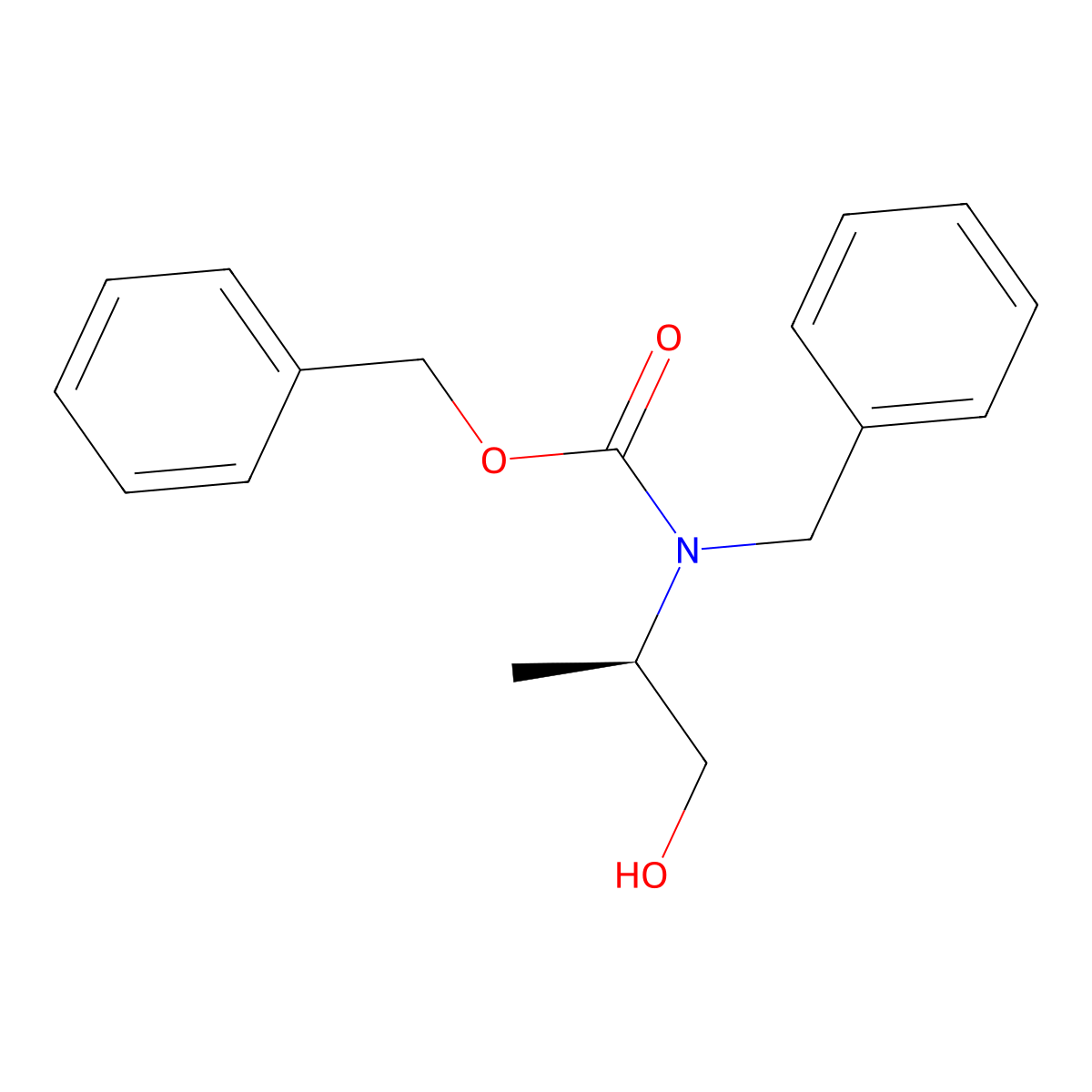 benzyl N-benzyl-N-[(2R)-1-hydroxypropan-2-yl]carbamate molecular structure, CAS 2679828-84-1