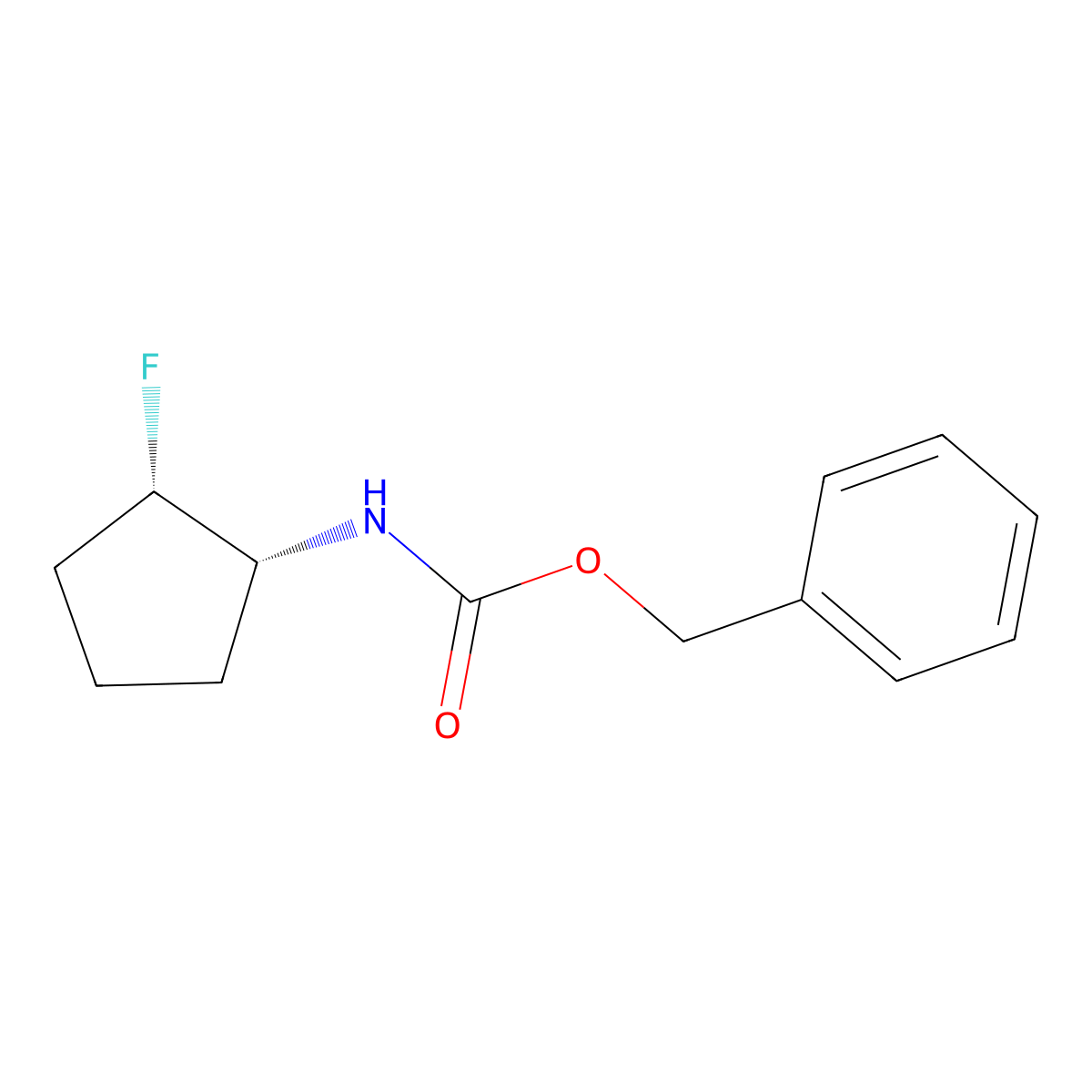 benzyl N-[(1R,2S)-2-fluorocyclopentyl]carbamate molecular structure, CAS 2679829-47-9