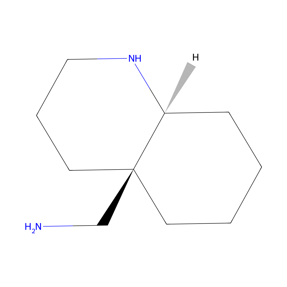 rac-1-[(4aR,8aS)-decahydroquinolin-4a-yl]methanamine molecular structure, CAS 2679829-52-6