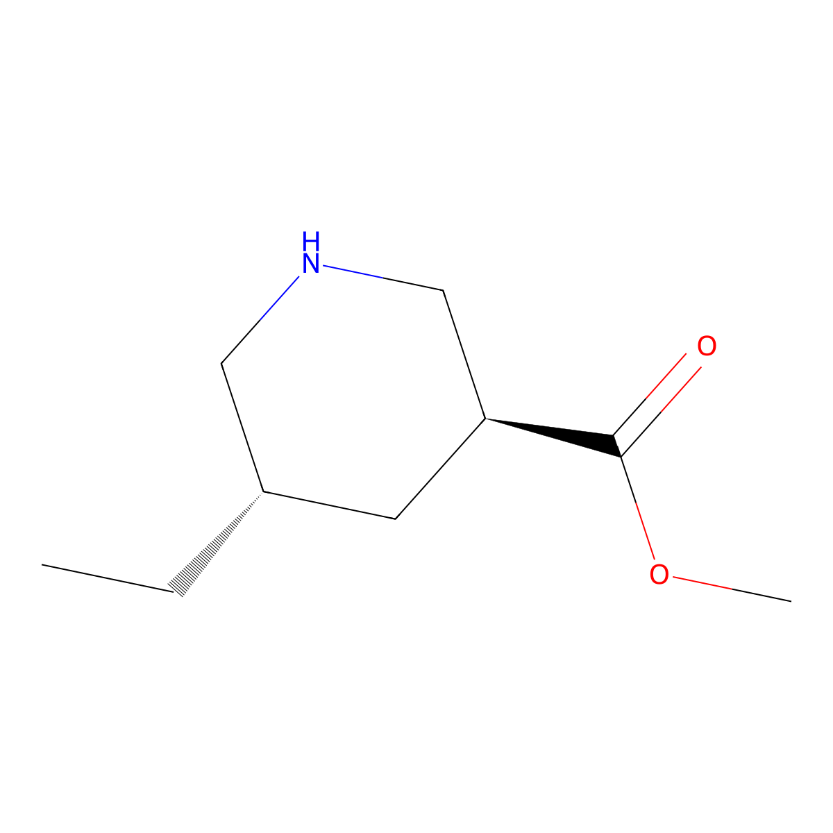 rac-methyl (3R,5R)-5-ethylpiperidine-3-carboxylate molecular structure, CAS 2679831-02-6