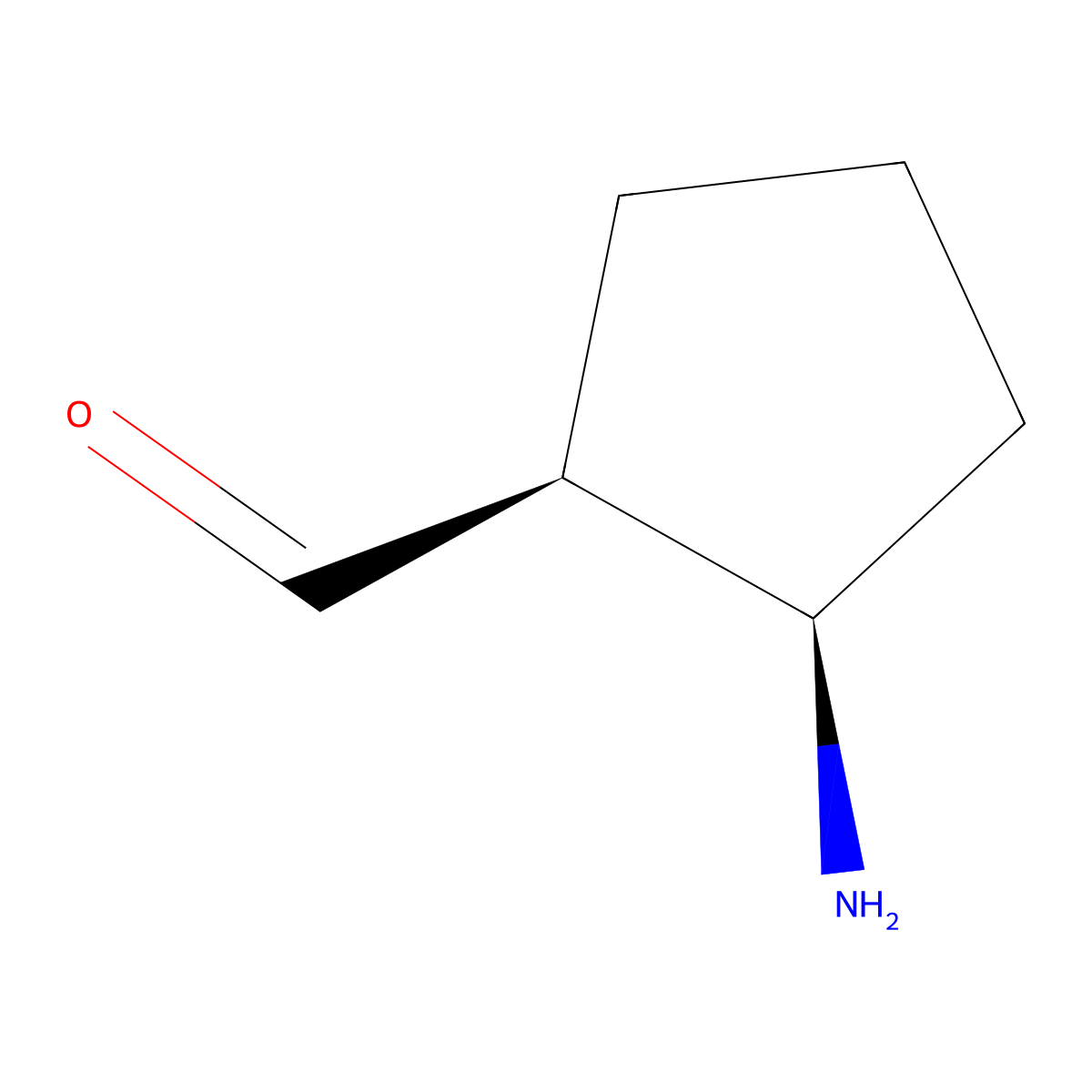 2-Aminocyclopentane-1-carbaldehyde molecular structure, CAS 2679831-14-0