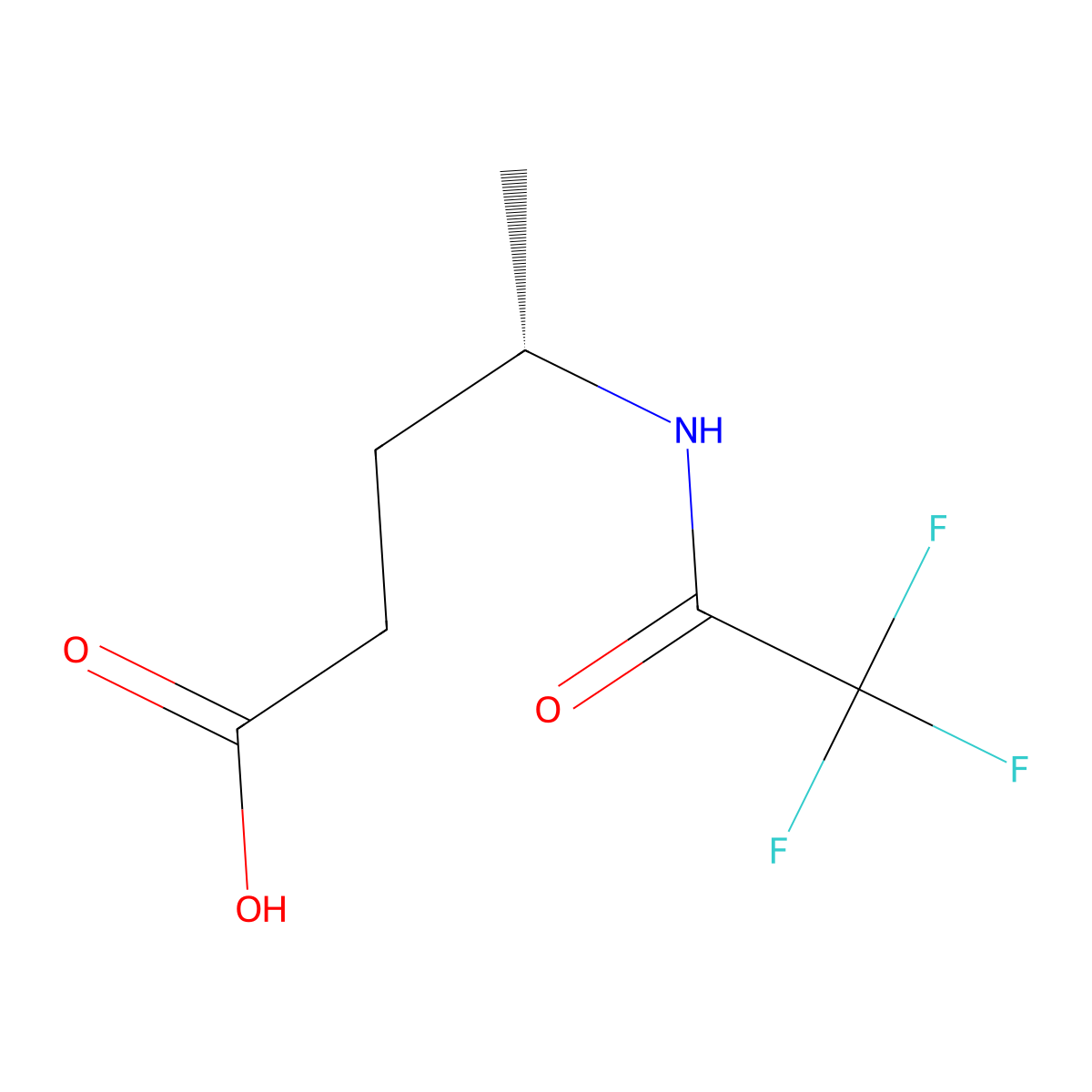 (4S)-4-(trifluoroacetamido)pentanoic acid molecular structure, CAS 2679831-28-6