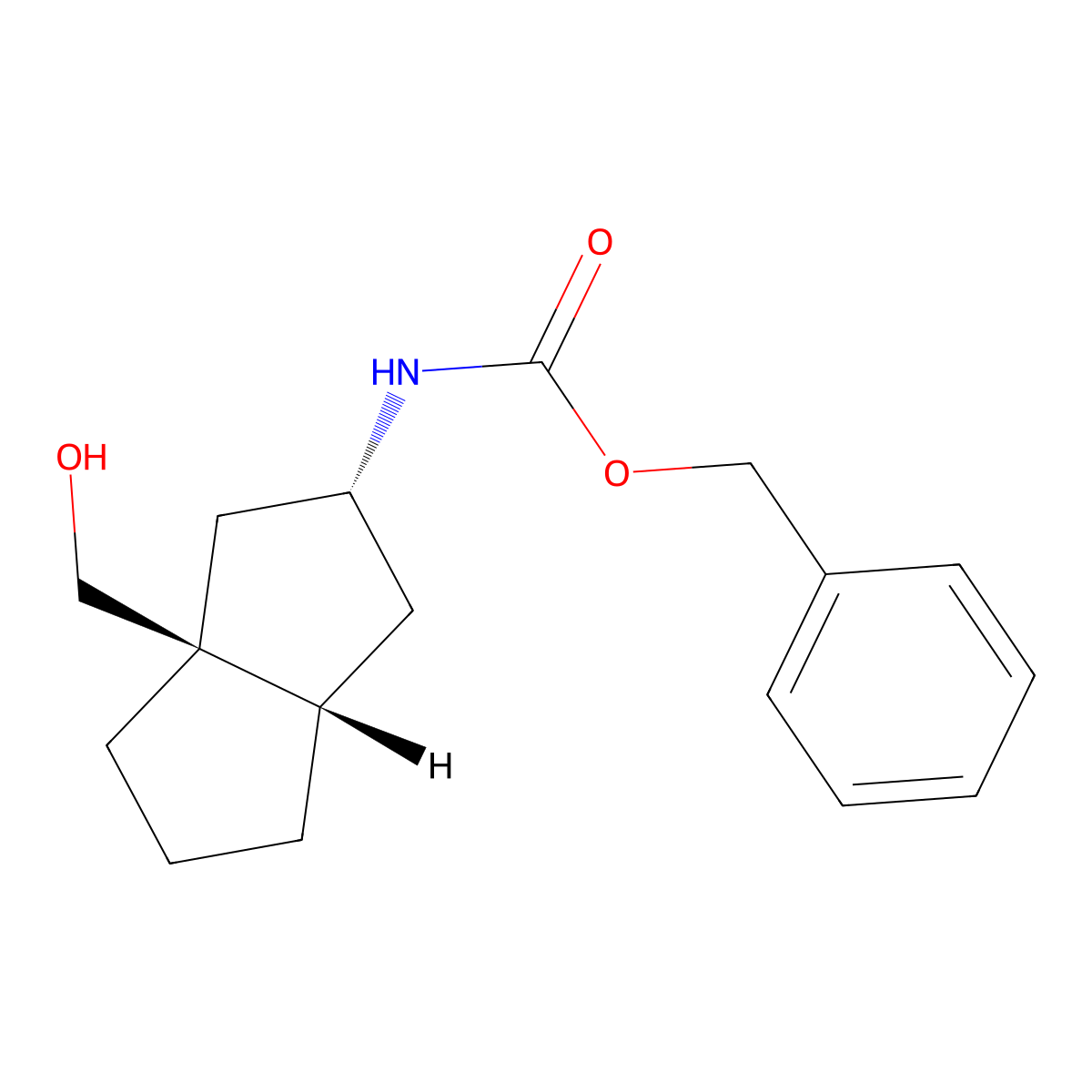 rac-benzyl N-[(2R,3aS,6aS)-3a-(hydroxymethyl)-octahydropentalen-2-yl]carbamate molecular structure, CAS 2679831-33-3