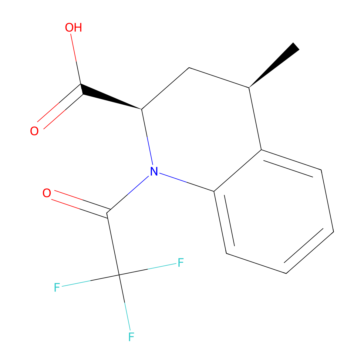 rac-(2R,4R)-4-methyl-1-(2,2,2-trifluoroacetyl)-1,2,3,4-tetrahydroquinoline-2-carboxylic acid molecular structure, CAS 2679831-42-4