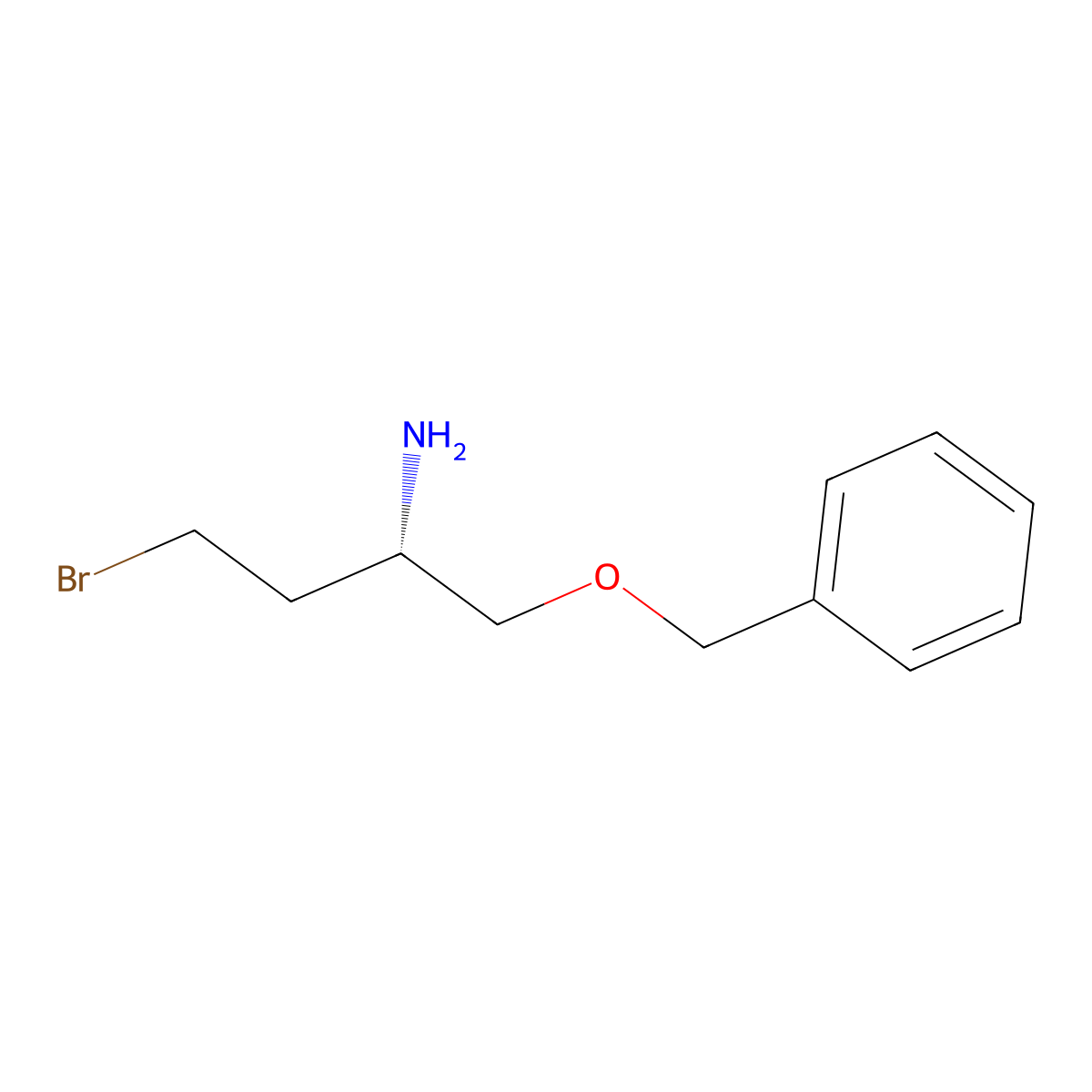 (2S)-1-(benzyloxy)-4-bromobutan-2-amine molecular structure, CAS 2679831-49-1