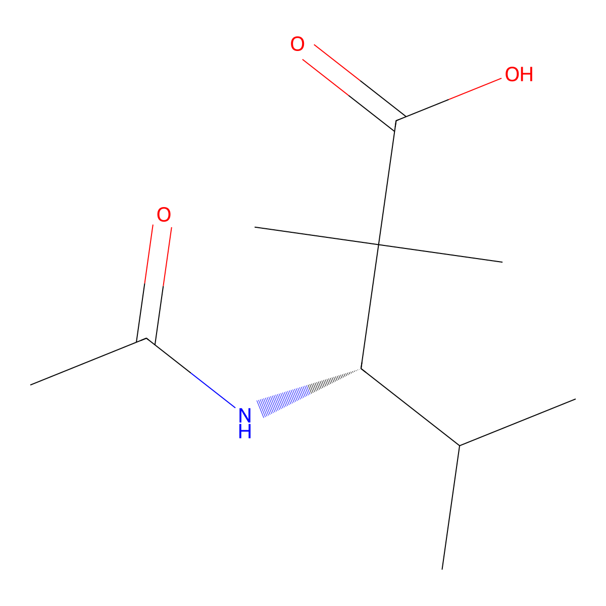 (3S)-3-acetamido-2,2,4-trimethylpentanoic acid molecular structure, CAS 2679831-50-4