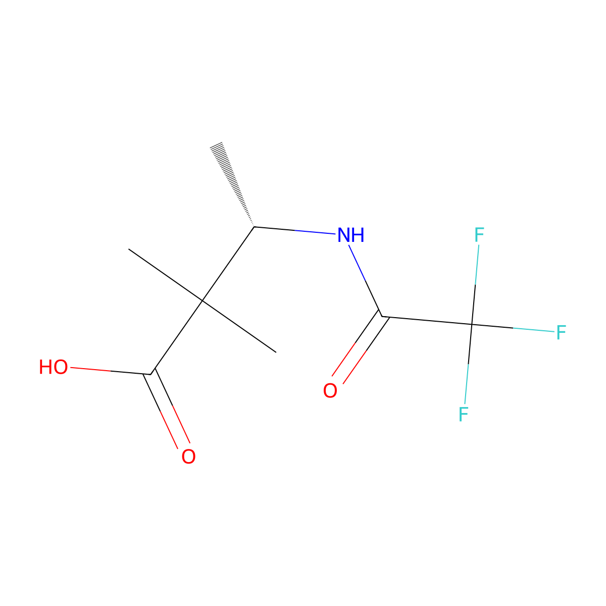 (3S)-2,2-dimethyl-3-(2,2,2-trifluoroacetamido)butanoic acid molecular structure, CAS 2679831-87-7