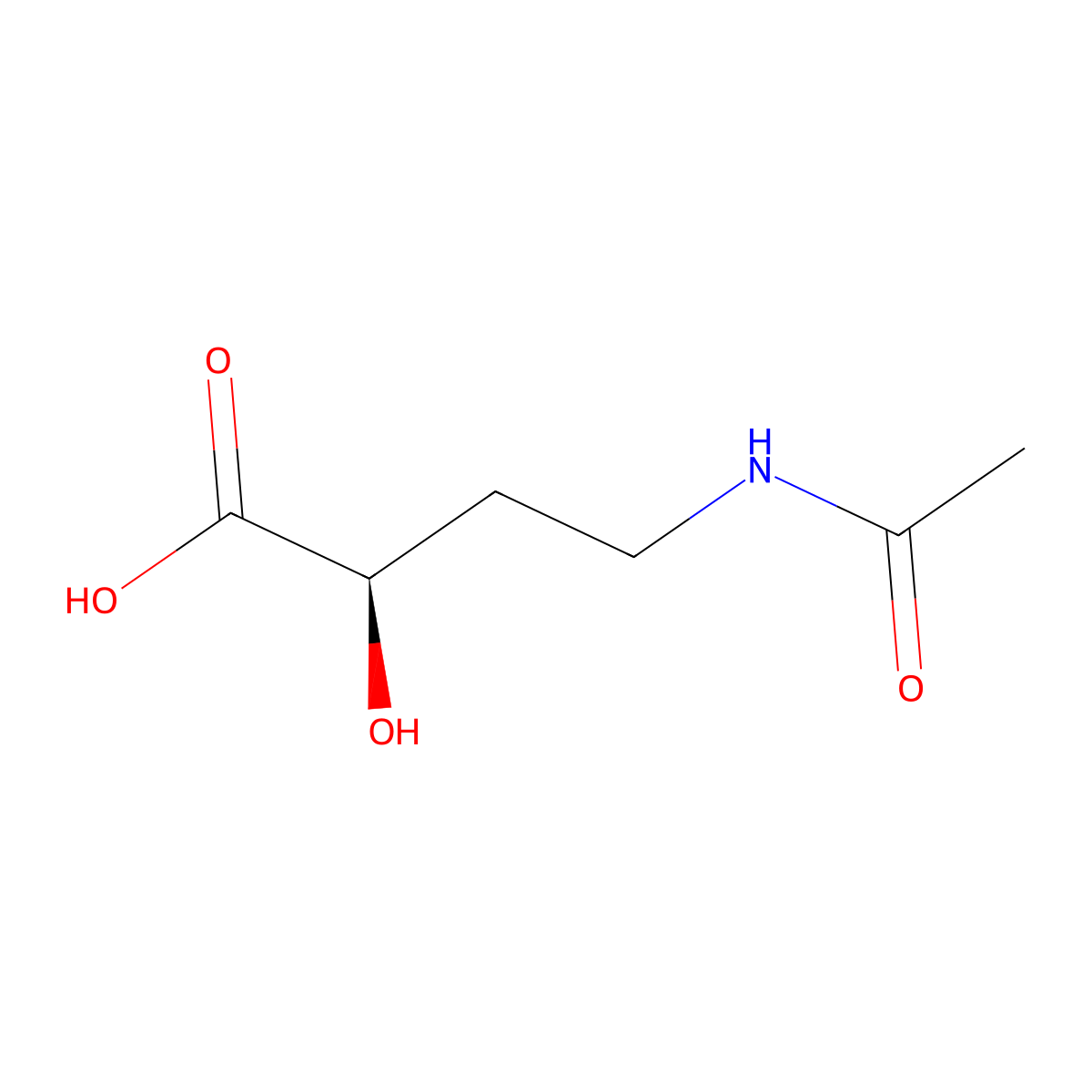 (2R)-4-acetamido-2-hydroxybutanoic acid molecular structure, CAS 2679831-92-4