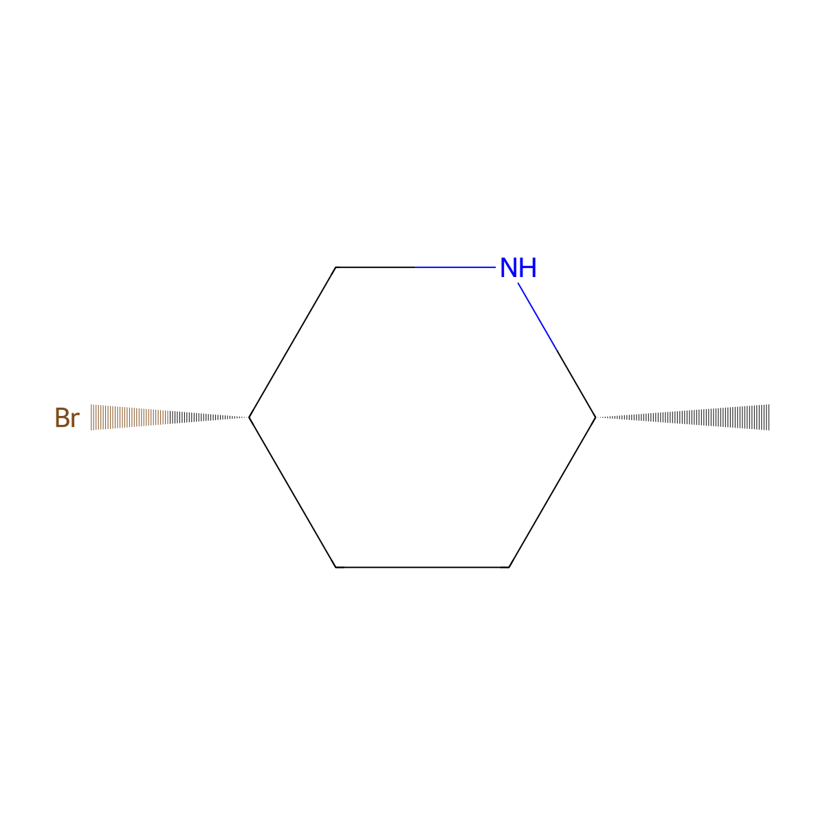 rac-(2R,5S)-5-bromo-2-methylpiperidine molecular structure, CAS 2679832-20-1