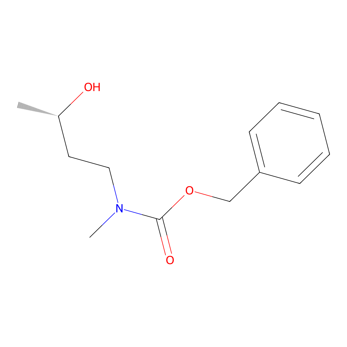 benzyl N-[(3S)-3-hydroxybutyl]-N-methylcarbamate molecular structure, CAS 2679832-30-3