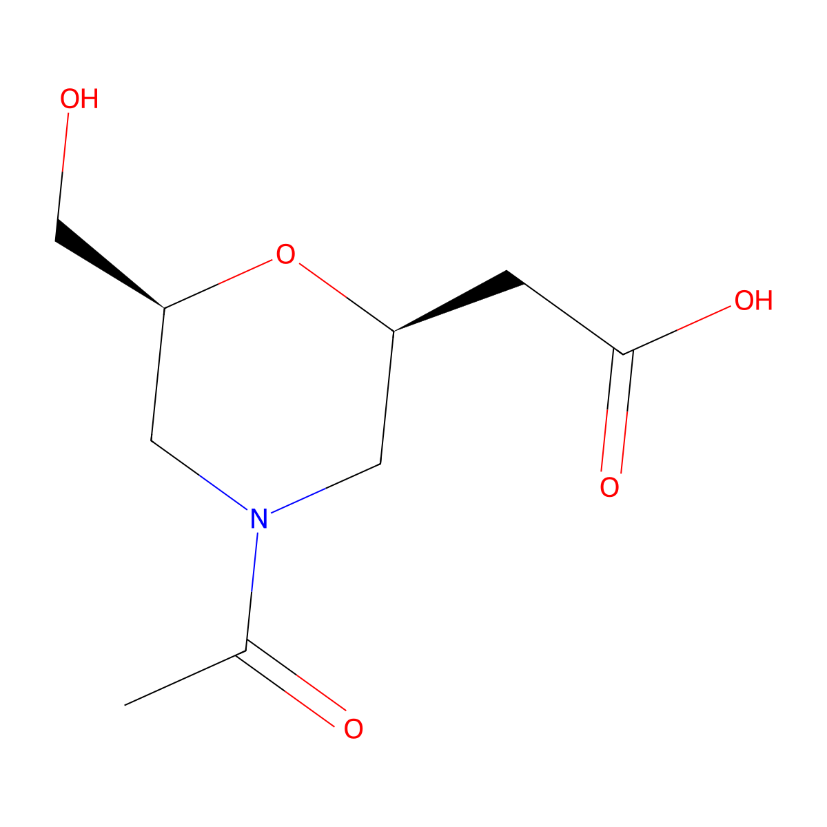 rac-2-[(2R,6R)-4-acetyl-6-(hydroxymethyl)morpholin-2-yl]acetic acid molecular structure, CAS 2679832-33-6