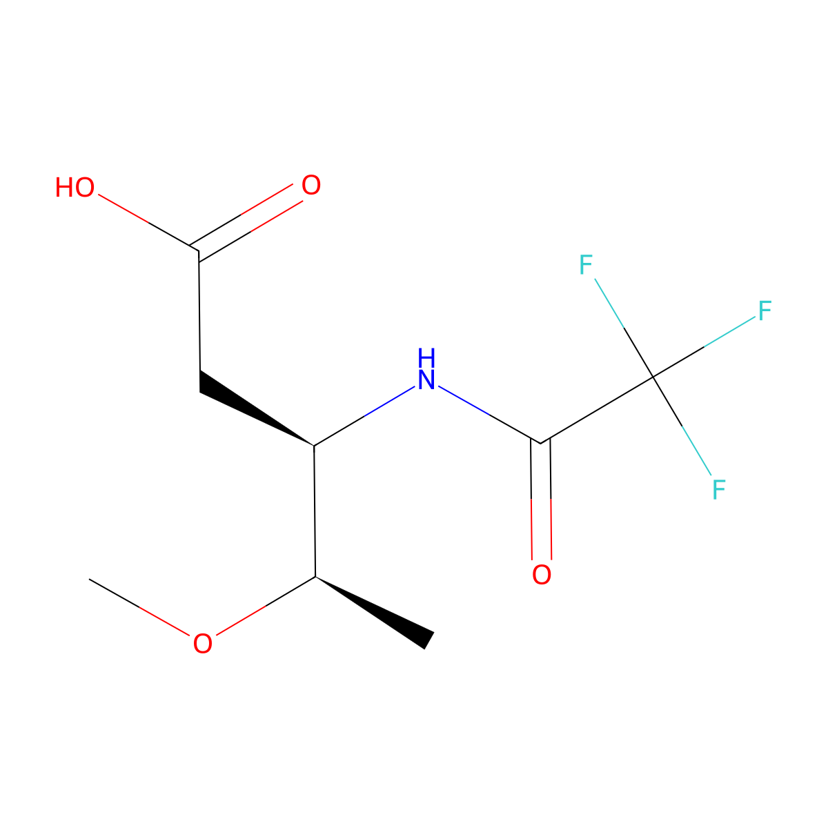 (3R,4R)-4-methoxy-3-(trifluoroacetamido)pentanoic acid molecular structure, CAS 2679832-35-8