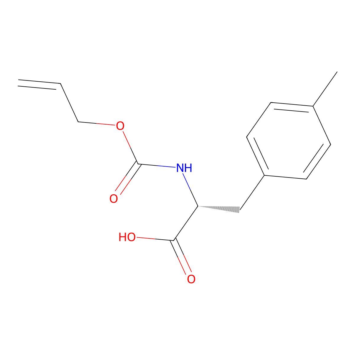 (2R)-3-(4-methylphenyl)-2-{[(prop-2-en-1-yloxy)carbonyl]amino}propanoic acid molecular structure, CAS 2679832-37-0