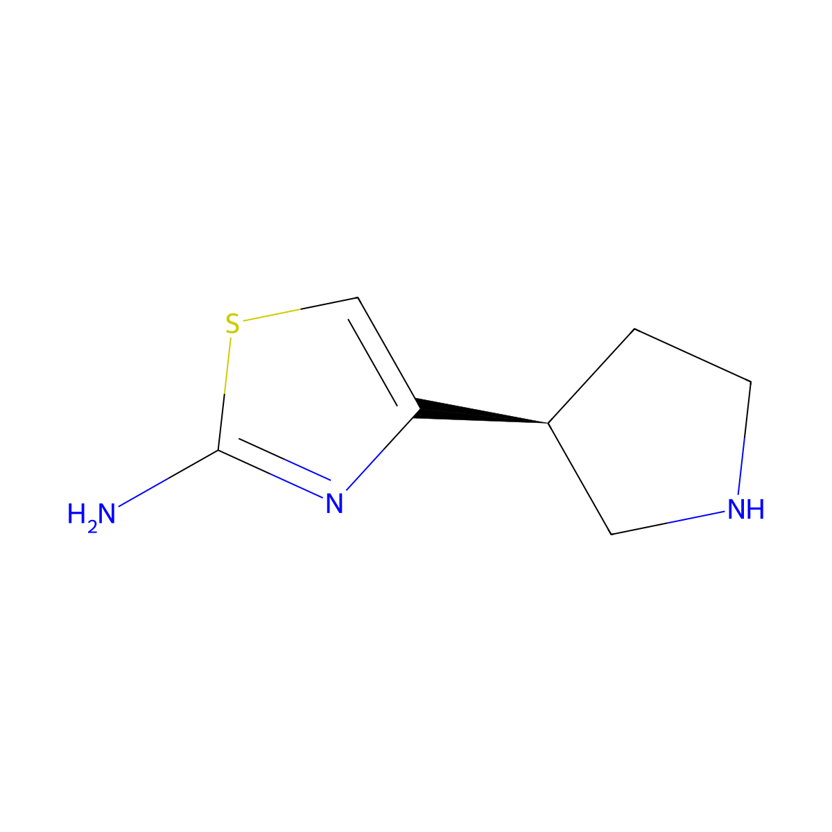4-[(3S)-pyrrolidin-3-yl]-1,3-thiazol-2-amine molecular structure, CAS 2679832-52-9