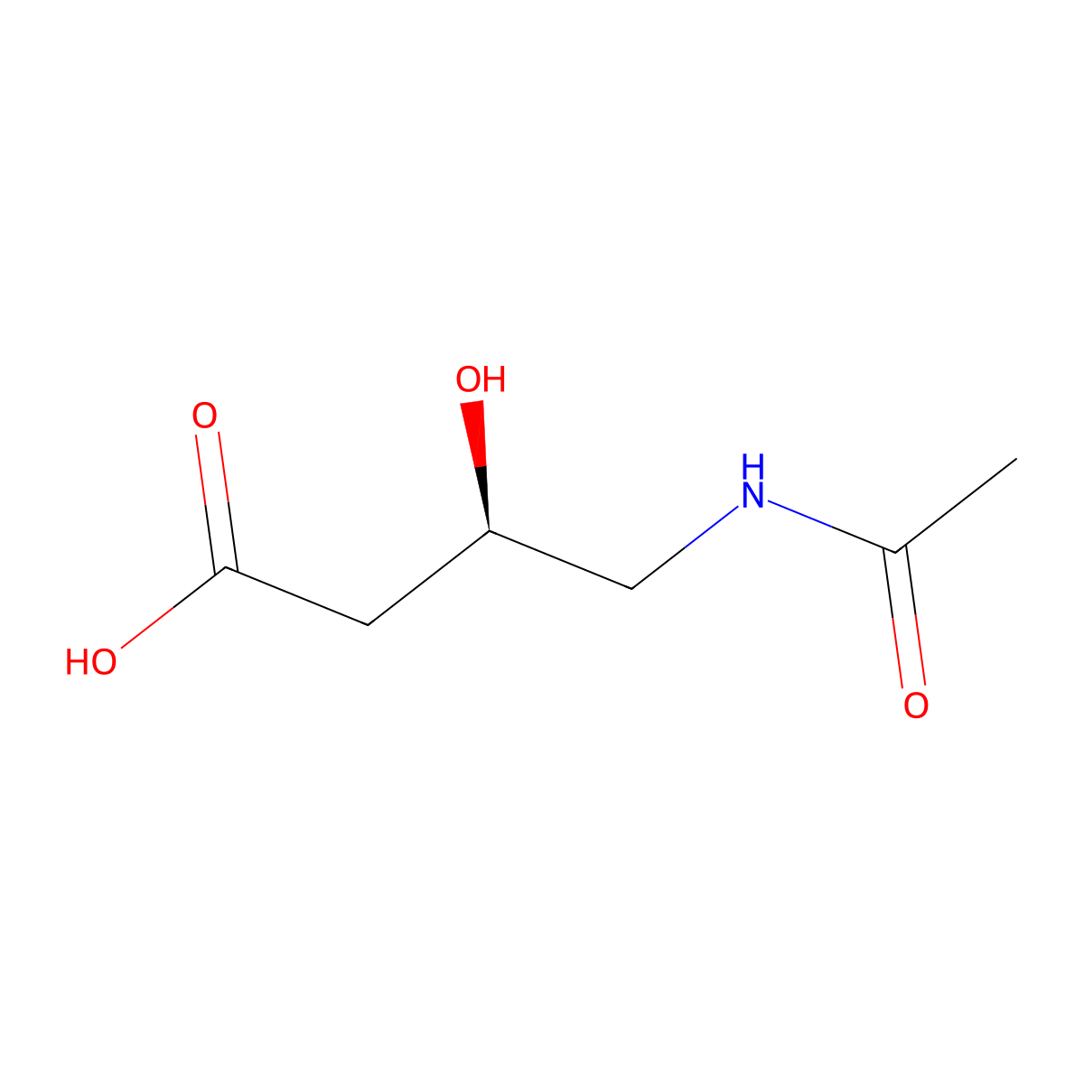 (3R)-4-acetamido-3-hydroxybutanoic acid molecular structure, CAS 2679832-56-3