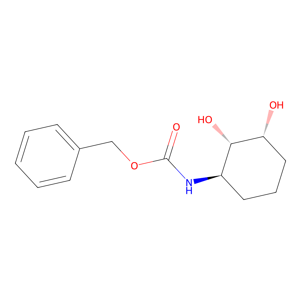 benzyl N-[(1R,2S,3R)-2,3-dihydroxycyclohexyl]carbamate molecular structure, CAS 2679832-70-1