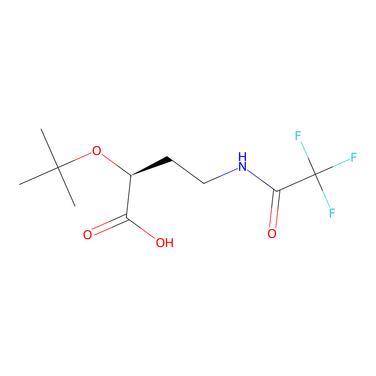 (2S)-2-(tert-butoxy)-4-(2,2,2-trifluoroacetamido)butanoic acid molecular structure, CAS 2679832-77-8