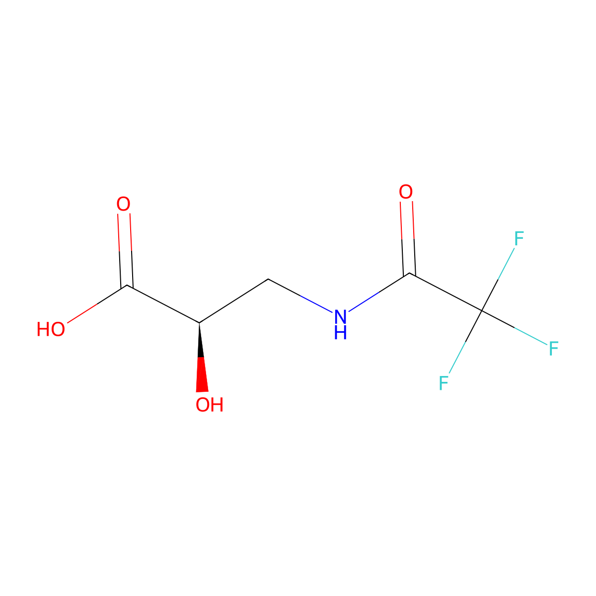 (2R)-2-hydroxy-3-(trifluoroacetamido)propanoic acid molecular structure, CAS 2679832-90-5