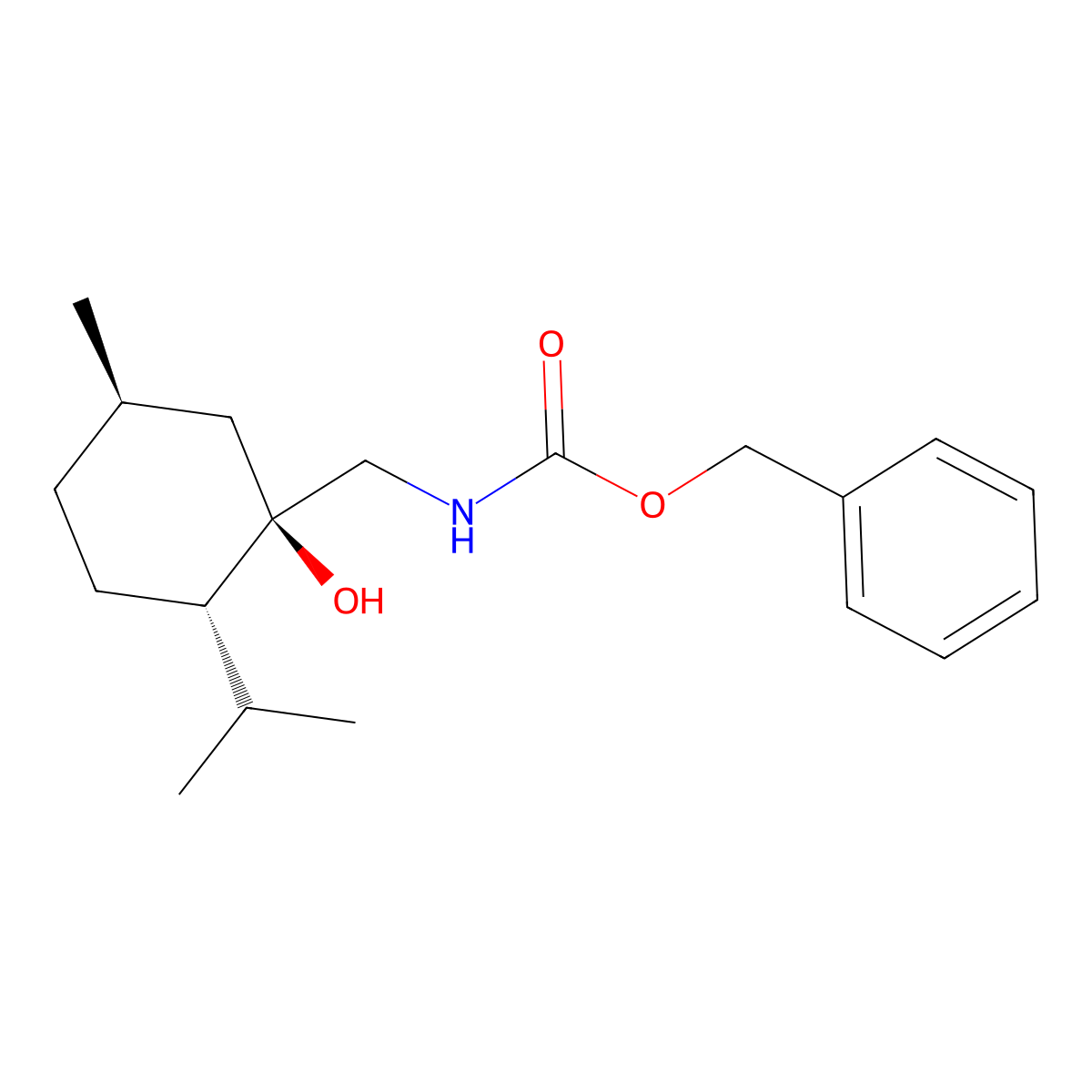 benzyl N-{[(1R,2S,5R)-1-hydroxy-5-methyl-2-(propan-2-yl)cyclohexyl]methyl}carbamate molecular structure, CAS 2679835-08-4