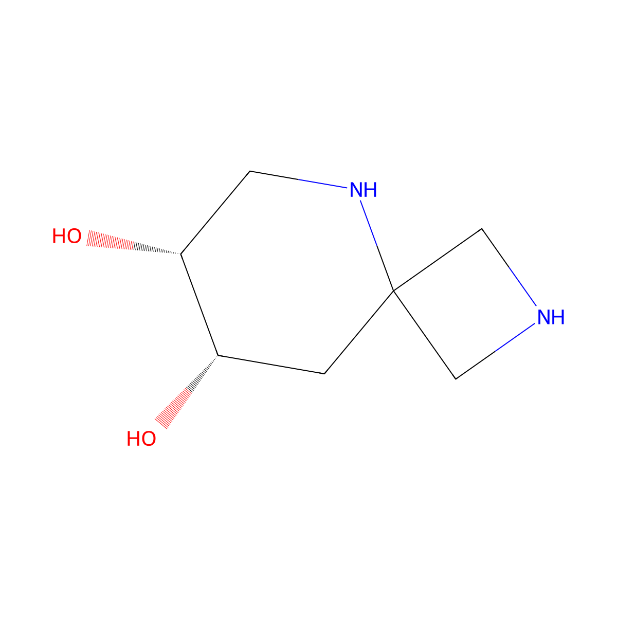 rac-(7R,8S)-2,5-diazaspiro[3.5]nonane-7,8-diol molecular structure, CAS 2679835-14-2