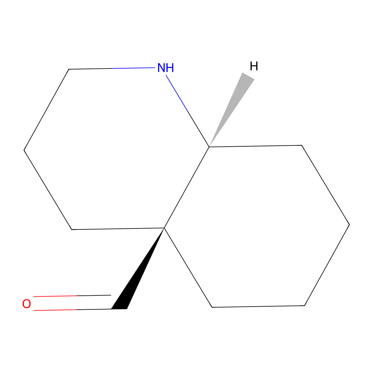rac-(4aR,8aR)-decahydroquinoline-4a-carbaldehyde molecular structure, CAS 2679835-38-0