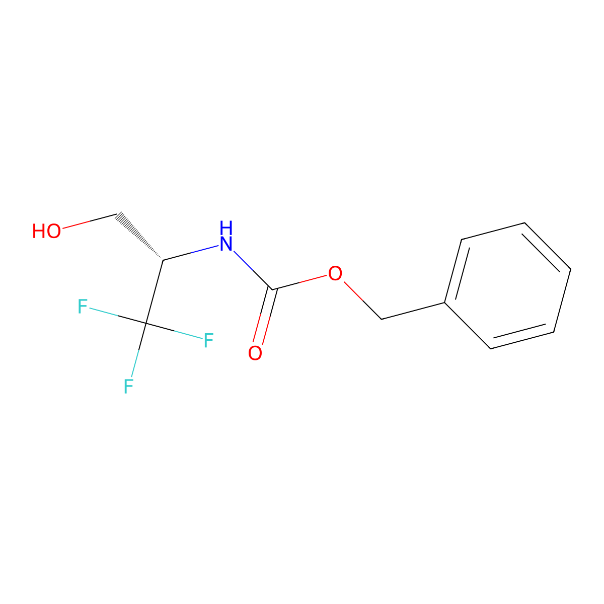benzyl N-[(2S)-1,1,1-trifluoro-3-hydroxypropan-2-yl]carbamate molecular structure, CAS 2679835-52-8