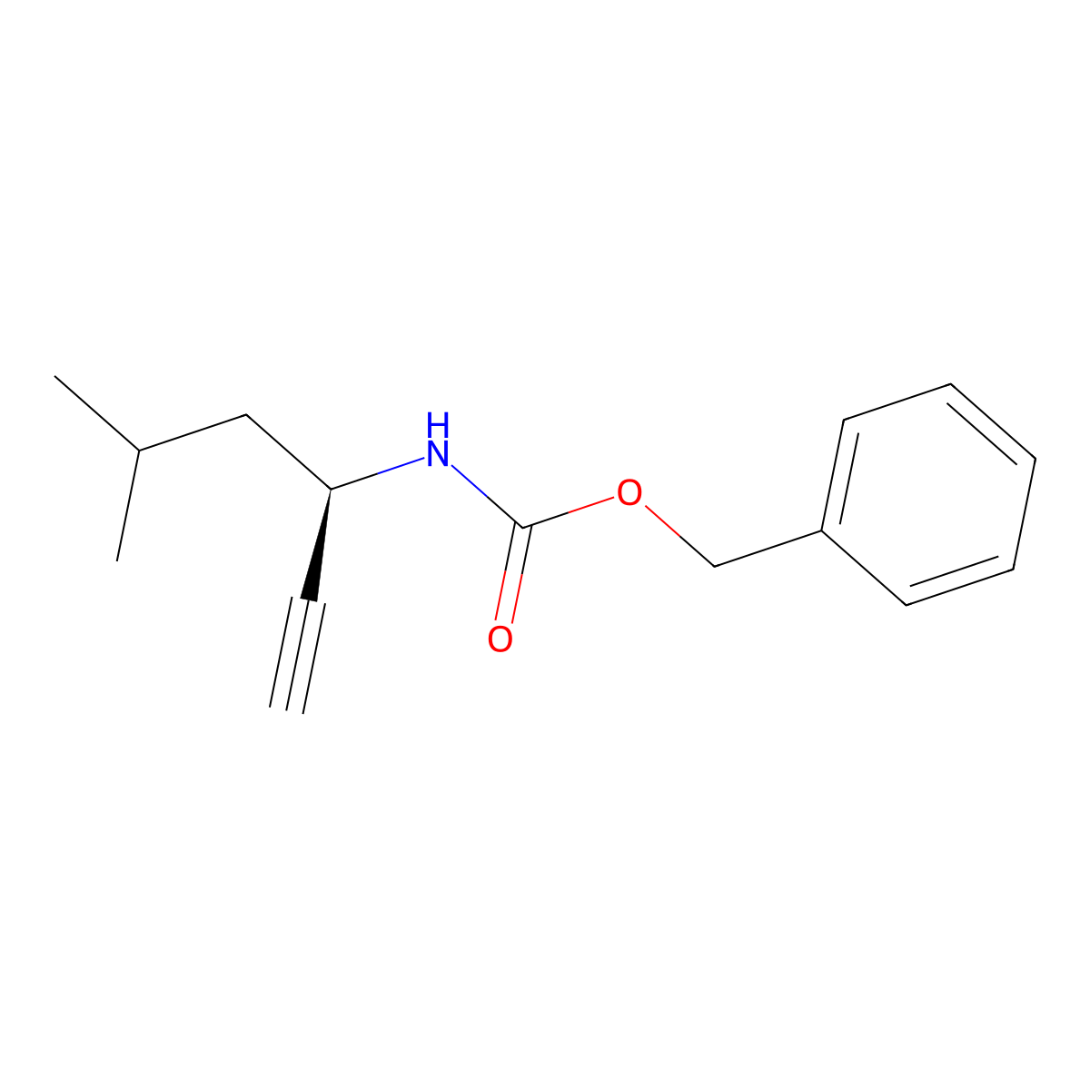benzyl N-[(3R)-5-methylhex-1-yn-3-yl]carbamate molecular structure, CAS 2679835-55-1