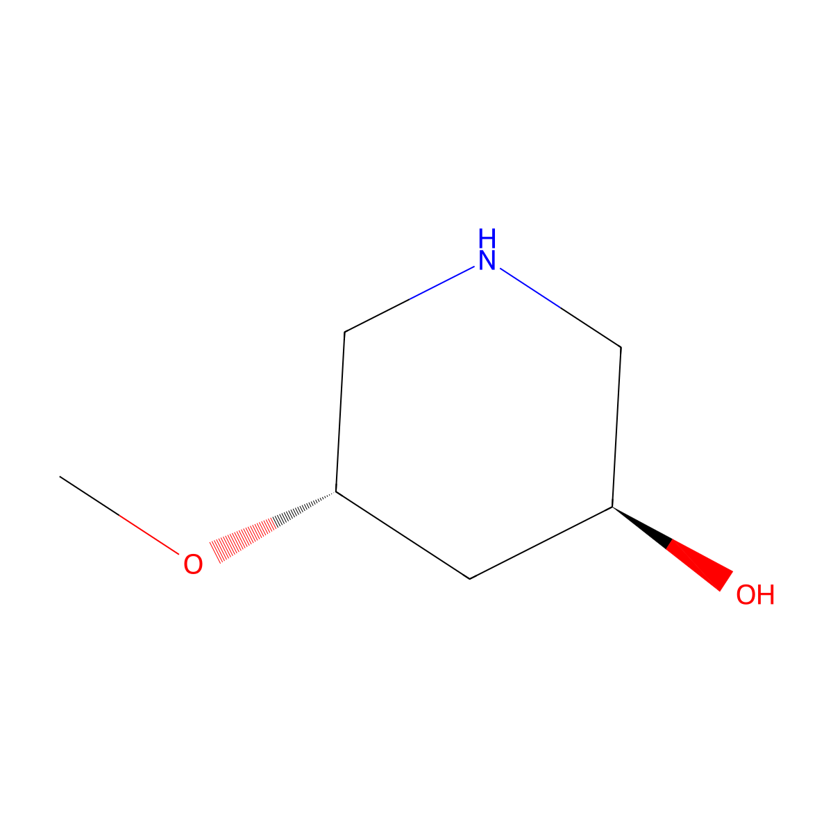 (3S,5S)-5-methoxypiperidin-3-ol molecular structure, CAS 2679835-58-4