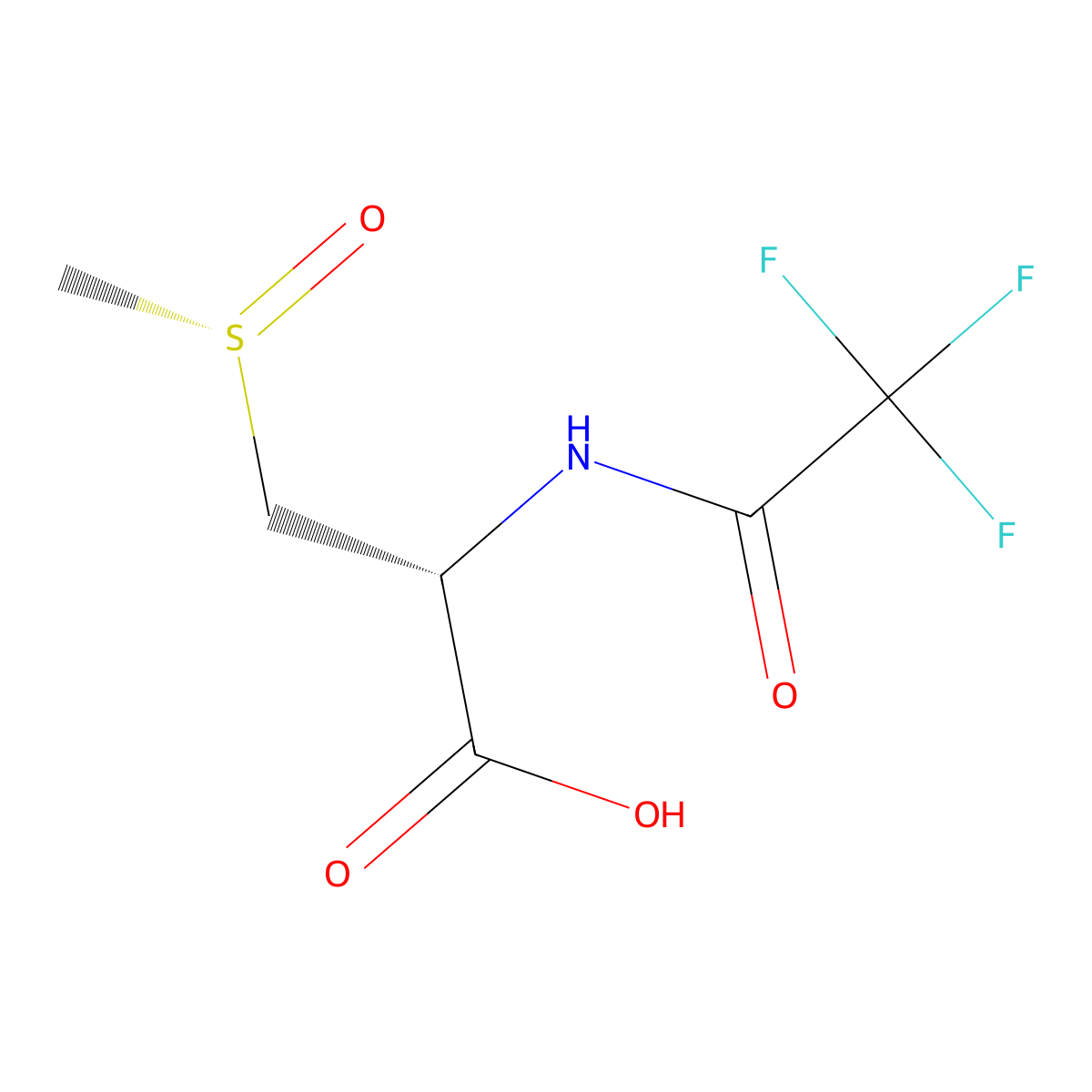 (2R)-3-[(S)-methanesulfinyl]-2-(2,2,2-trifluoroacetamido)propanoic acid molecular structure, CAS 2679835-64-2