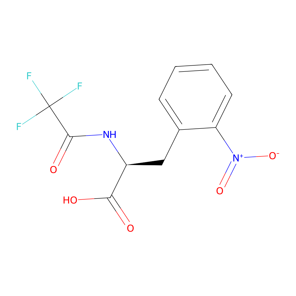 (2S)-3-(2-nitrophenyl)-2-(2,2,2-trifluoroacetamido)propanoic acid molecular structure, CAS 2679835-73-3