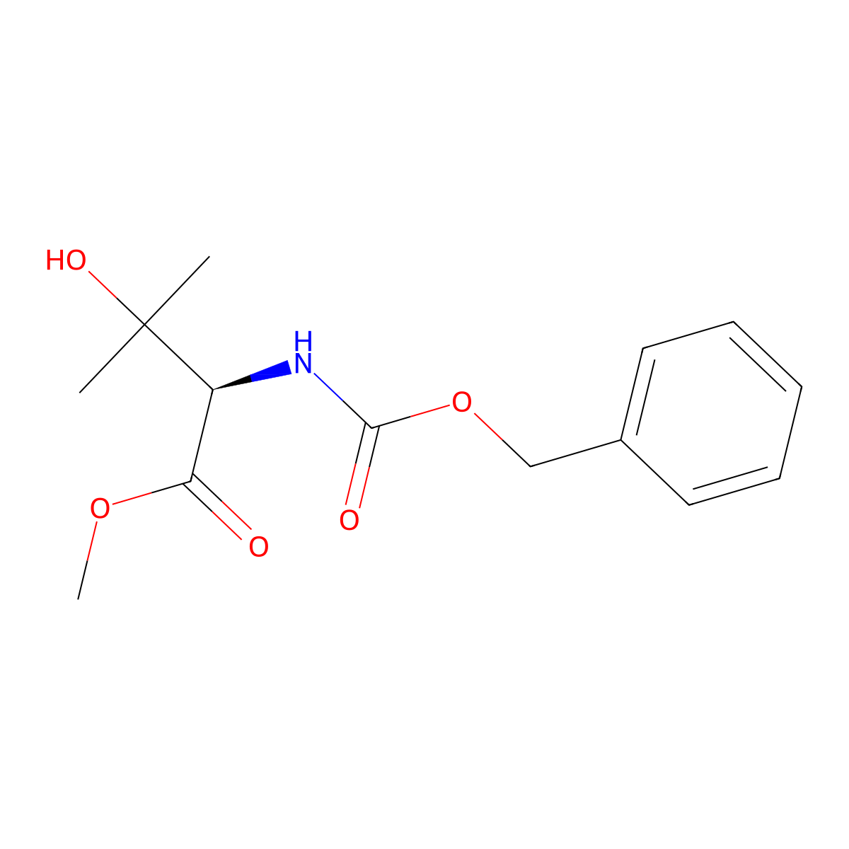 methyl (2R)-2-{[(benzyloxy)carbonyl]amino}-3-hydroxy-3-methylbutanoate molecular structure, CAS 2679835-82-4