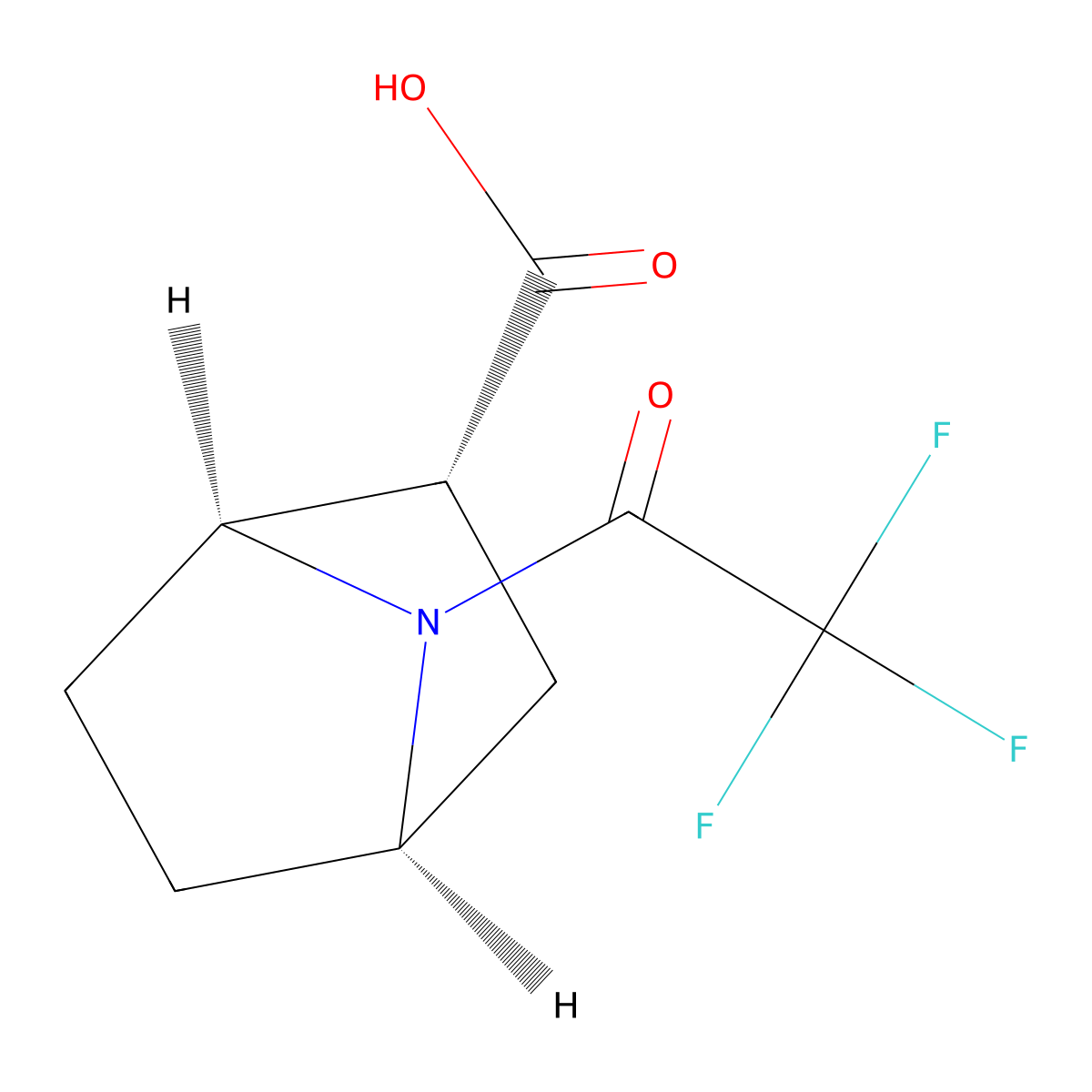 rac-(1R,2S,4S)-7-(trifluoroacetyl)-7-azabicyclo[2.2.1]heptane-2-carboxylic acid molecular structure, CAS 2679835-83-5