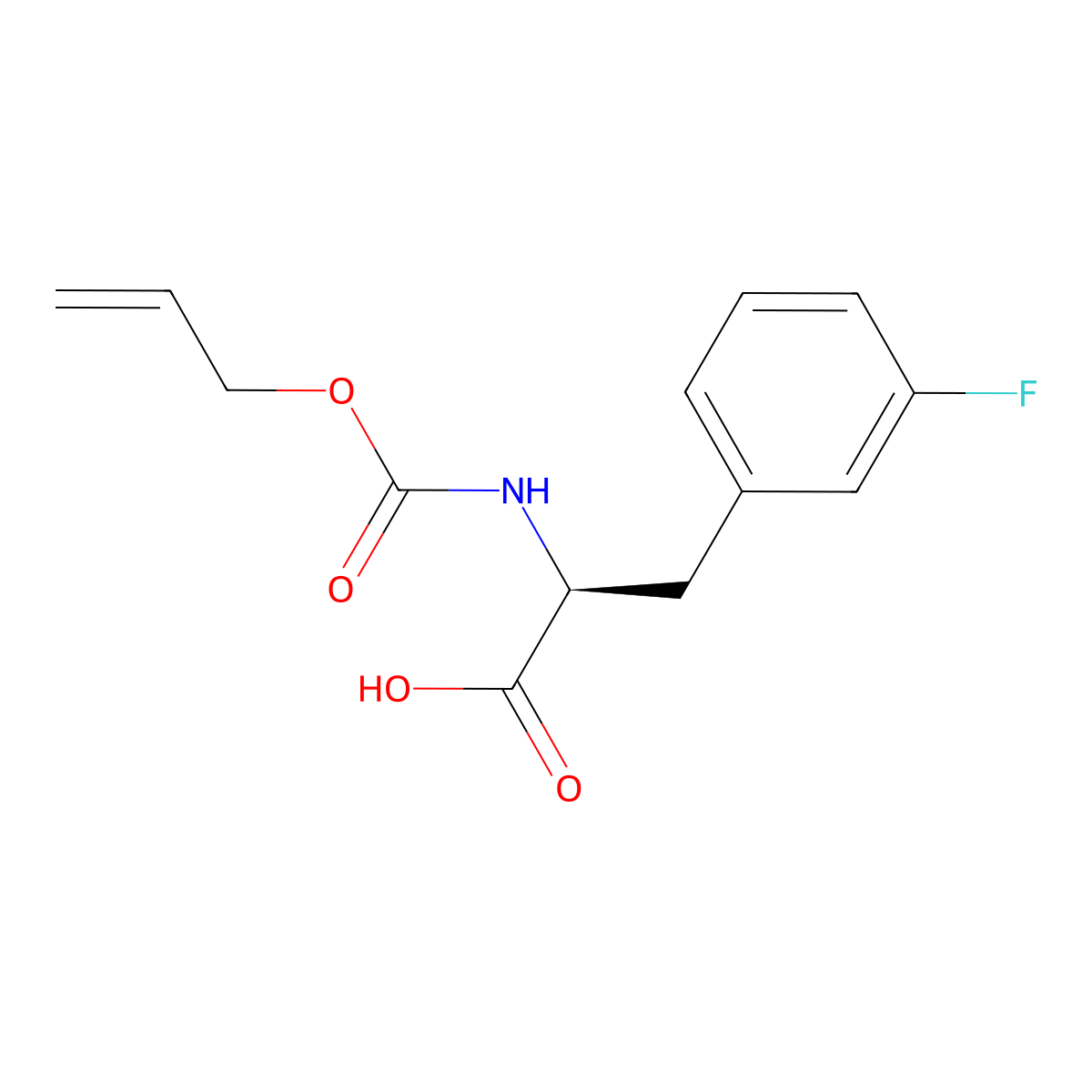 (S)-2-(((allyloxy)carbonyl)amino)-3-(3-fluorophenyl)propanoic acid molecular structure, CAS 2679835-89-1