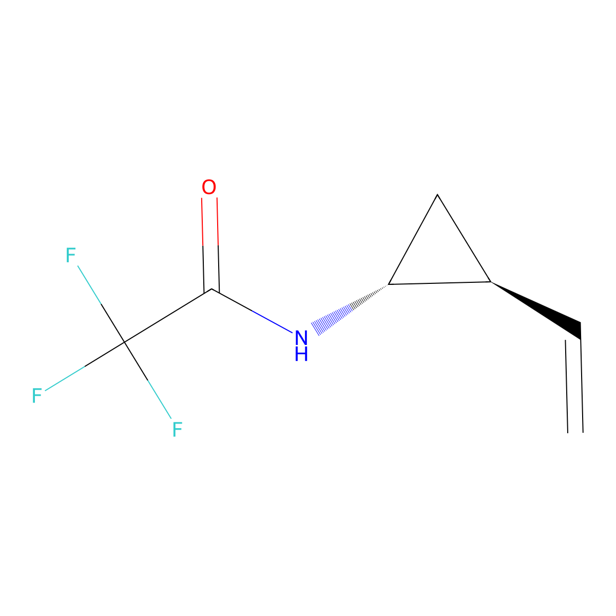 rac-N-[(1R,2S)-2-ethenylcyclopropyl]-2,2,2-trifluoroacetamide molecular structure, CAS 2679835-90-4
