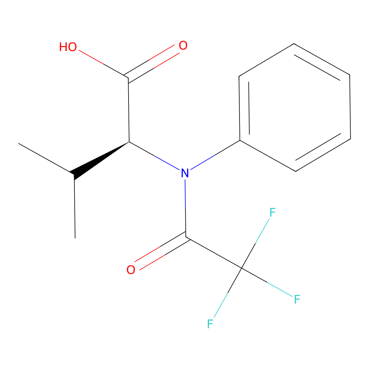 (2S)-3-methyl-2-(2,2,2-trifluoro-N-phenylacetamido)butanoic acid molecular structure, CAS 2679835-99-3