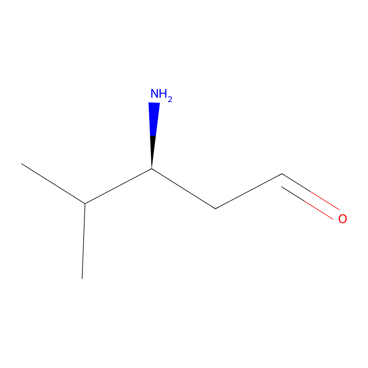 (3S)-3-amino-4-methylpentanal molecular structure, CAS 2679836-00-9