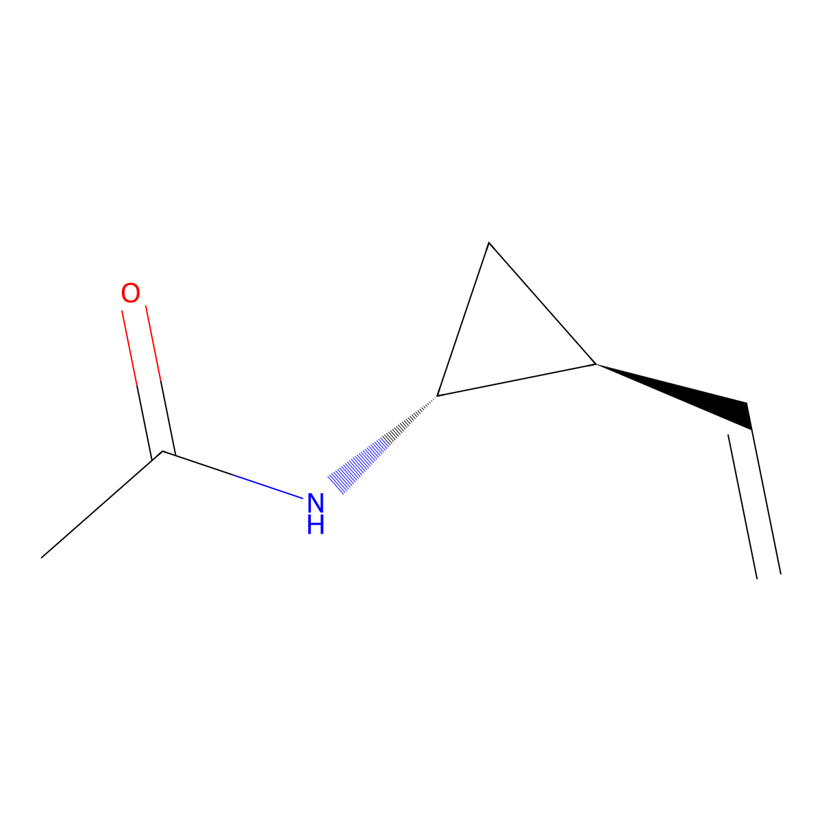 rac-N-[(1R,2S)-2-ethenylcyclopropyl]acetamide molecular structure, CAS 2679836-09-8