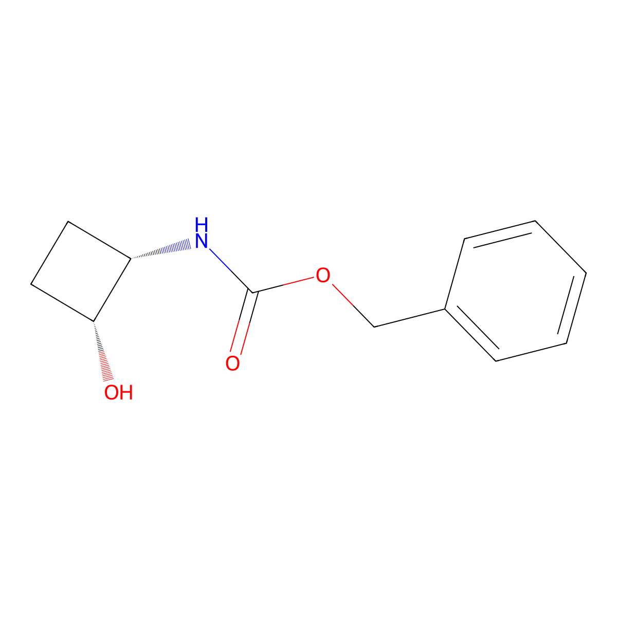 rac-benzyl N-[(1R,2S)-2-hydroxycyclobutyl]carbamate molecular structure, CAS 2679836-20-3