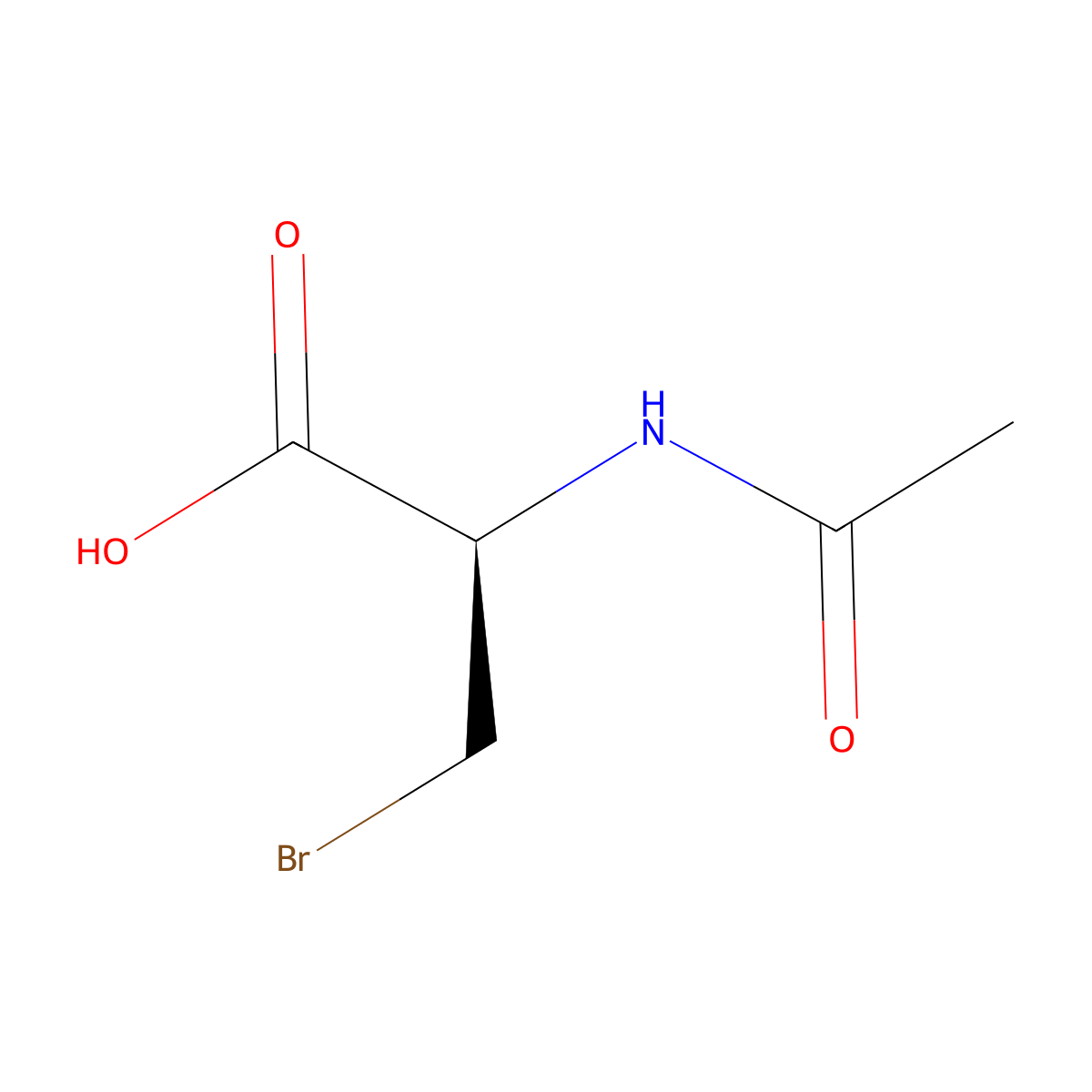 (2R)-3-bromo-2-acetamidopropanoic acid molecular structure, CAS 2679836-33-8