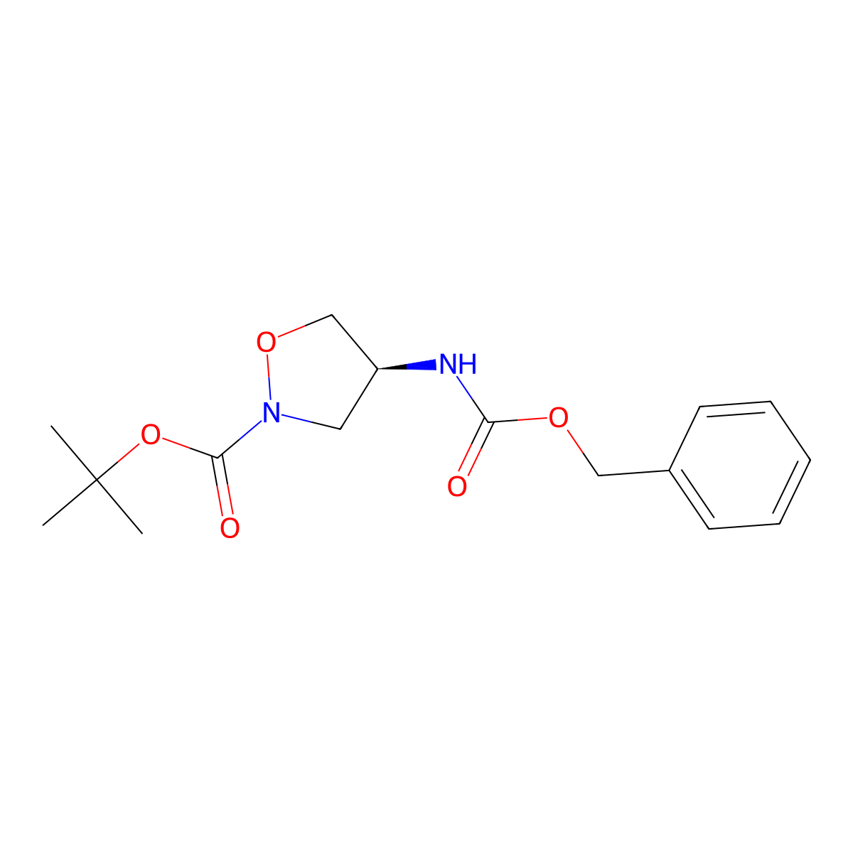 tert-butyl (4S)-4-{[(benzyloxy)carbonyl]amino}-1,2-oxazolidine-2-carboxylate molecular structure, CAS 2679836-35-0