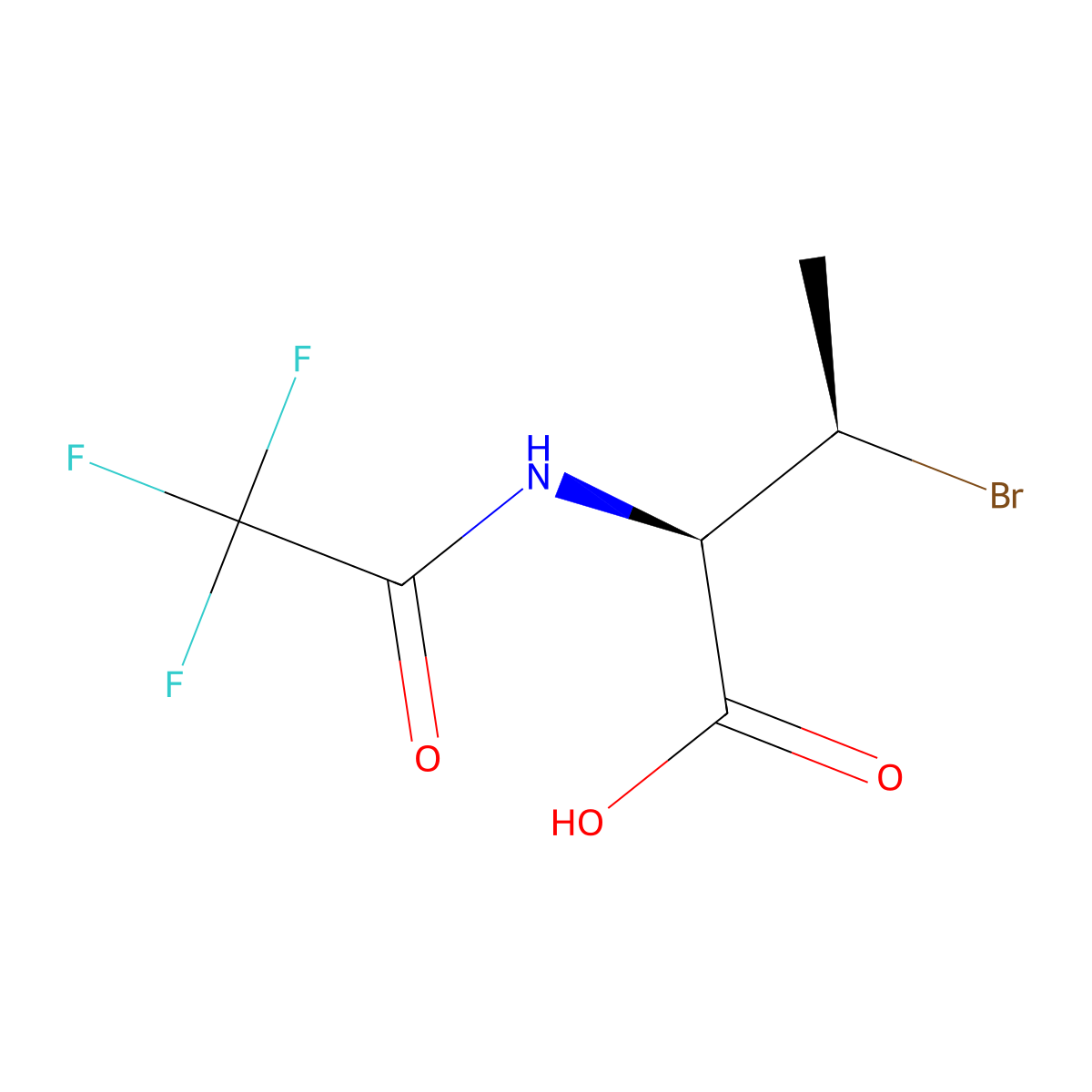 (2R,3R)-3-bromo-2-(2,2,2-trifluoroacetamido)butanoic acid molecular structure, CAS 2679836-60-1