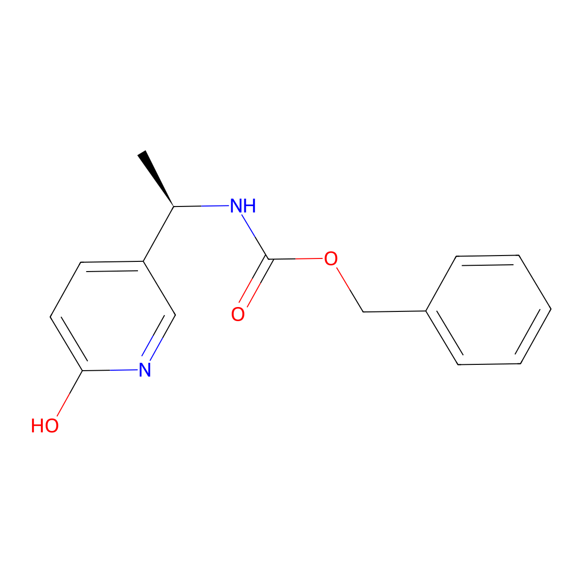 benzyl N-[(1R)-1-(6-hydroxypyridin-3-yl)ethyl]carbamate molecular structure, CAS 2679836-75-8