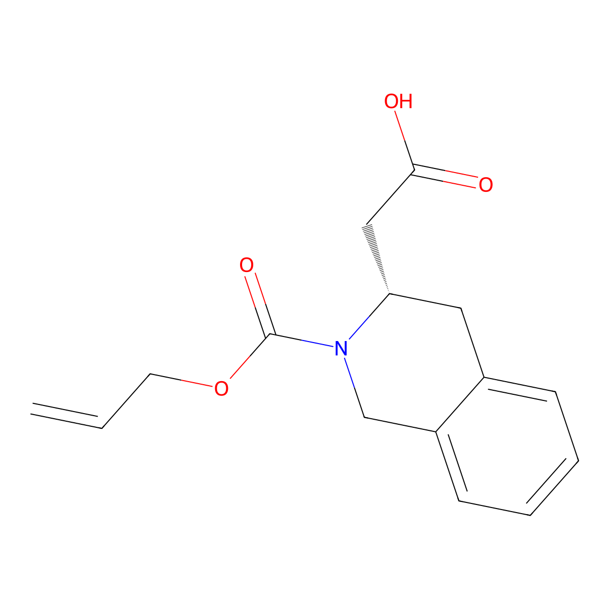 2-[(3S)-2-[(prop-2-en-1-yloxy)carbonyl]-1,2,3,4-tetrahydroisoquinolin-3-yl]acetic acid molecular structure, CAS 2679836-80-5