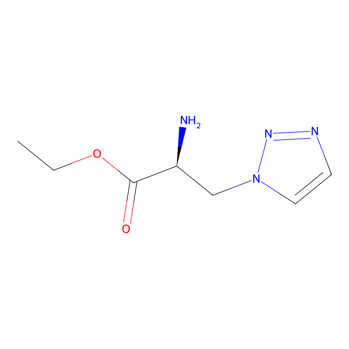 ethyl (2S)-2-amino-3-(1H-1,2,3-triazol-1-yl)propanoate molecular structure, CAS 2679837-97-7