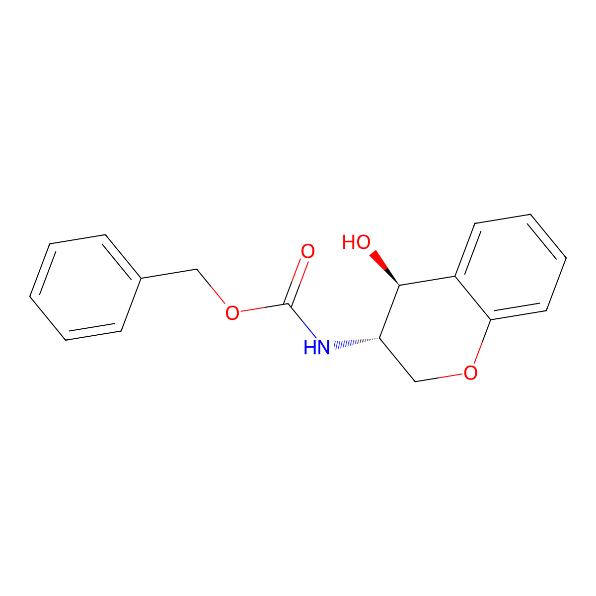 rac-benzyl N-[(3R,4R)-4-hydroxy-3,4-dihydro-2H-1-benzopyran-3-yl]carbamate molecular structure, CAS 2679838-07-2