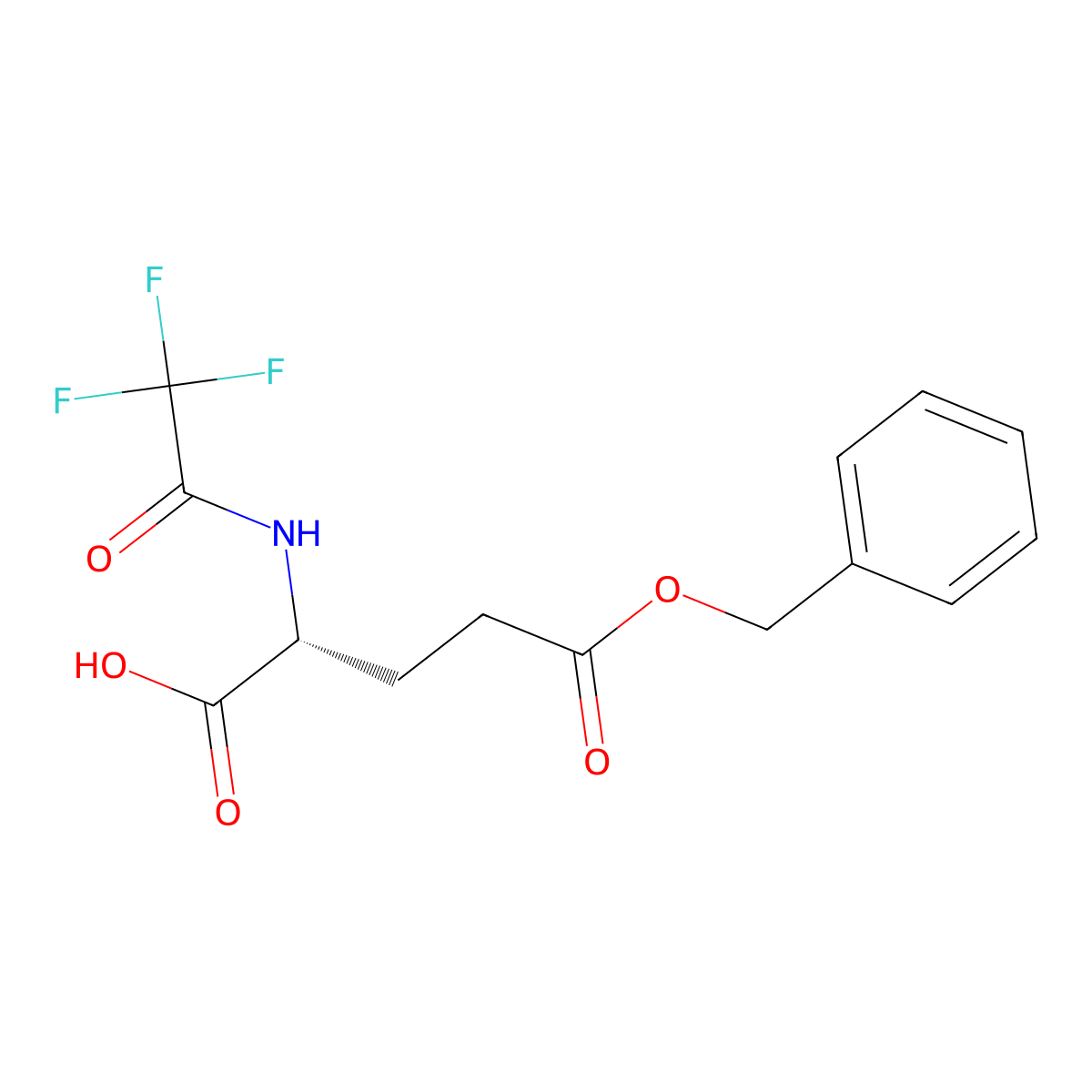 (2R)-5-(benzyloxy)-5-oxo-2-(2,2,2-trifluoroacetamido)pentanoic acid molecular structure, CAS 2679838-18-5