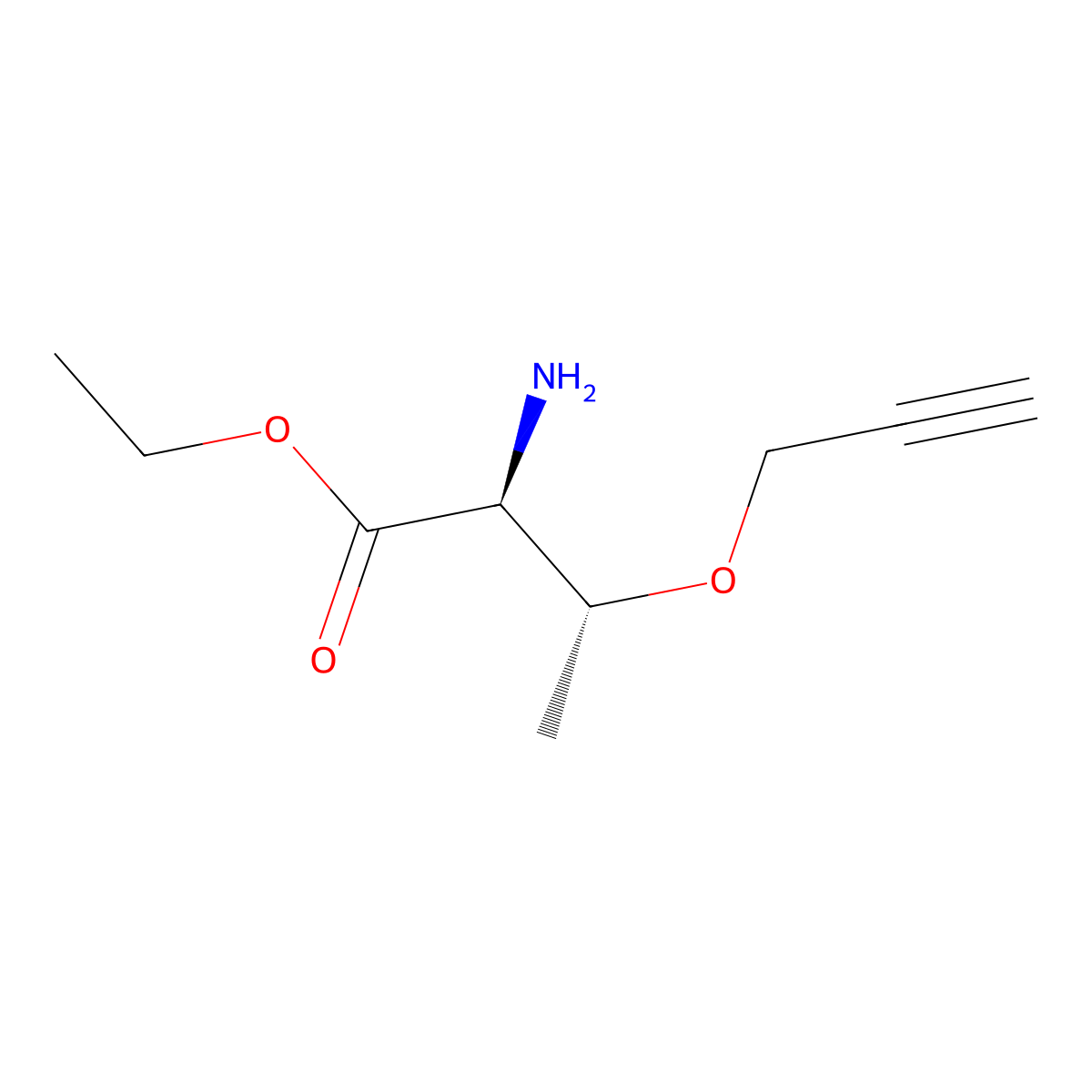 ethyl (2S,3R)-2-amino-3-(prop-2-yn-1-yloxy)butanoate molecular structure, CAS 2679838-32-3