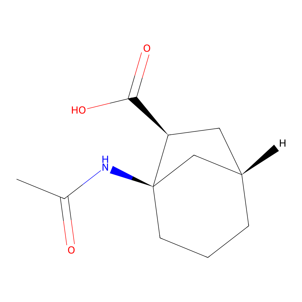 rac-(1R,5S,6R)-5-acetamidobicyclo[3.2.1]octane-6-carboxylic acid molecular structure, CAS 2679838-40-3