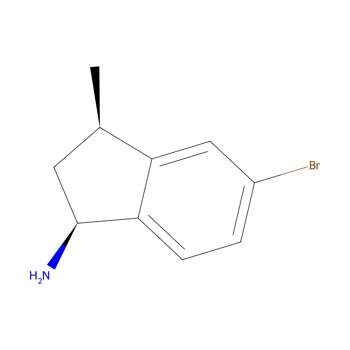 rac-(1R,3S)-5-bromo-3-methyl-2,3-dihydro-1H-inden-1-amine molecular structure, CAS 2679838-56-1