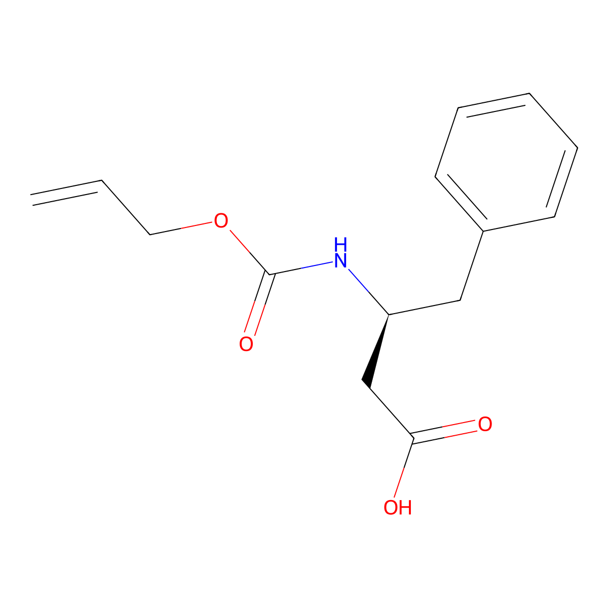 (3S)-4-phenyl-3-{[(prop-2-en-1-yloxy)carbonyl]amino}butanoic acid molecular structure, CAS 2679838-79-8